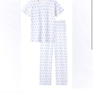 LAKE short long set in heart blue